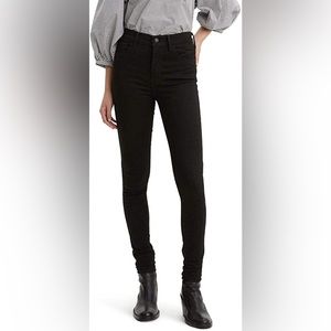Levi's 720 high rise super skinny jeans in black